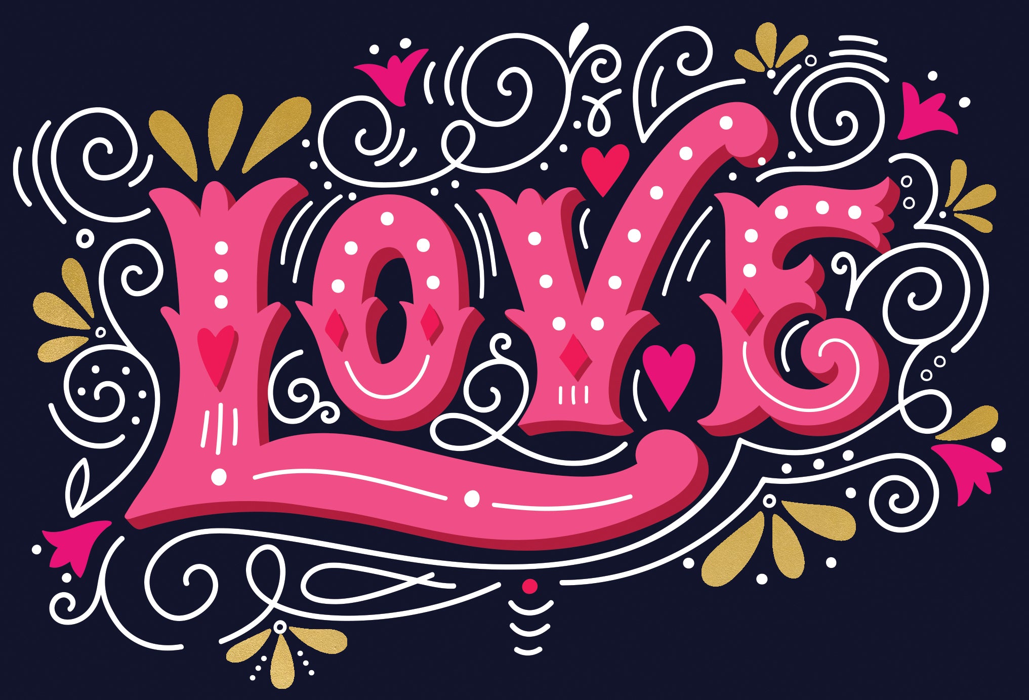 Love Swirls Valentine's Day Card